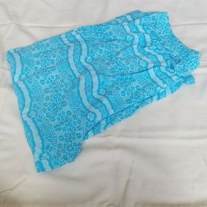 Pink and Blue Capri Pajama Pants